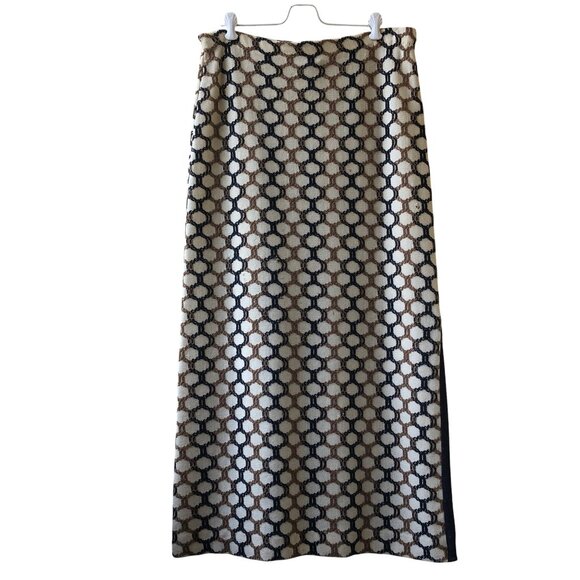 Dalton Vintage 70's Maxi Skirt 100% Wool Deep Side Slit - Picture 5 of 16